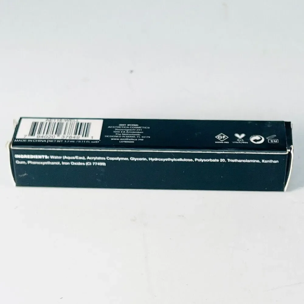 Aesthetica Felt Tip Liquid Eyeliner Pen Smudge Proof Jet Black .11oz 3.2ml NIB